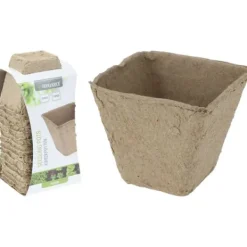 Outlet 14 BIODEGRADABLE KVADRATER IDEAL FÖR PLANERING 6X6CM Krukor & Växtbehållare