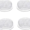 4 blomformade blomsterarrangemang i klar plast, 70 mm