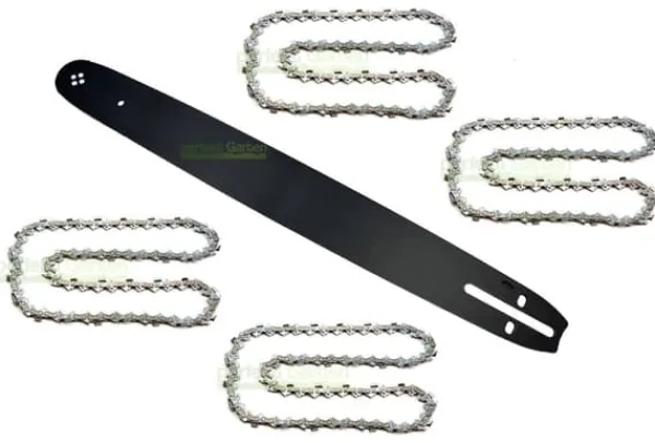 45 cm 1,5 mm 0,325" 72 TG svärd +4X kedja för Parkside PBKS53A1, PBKS53A2, BKS53B3