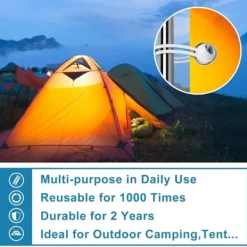 15 cm 50 stycken vita presenningsbollssnören, kraftiga markissnören för camping, skydd, last, UV-resistenta