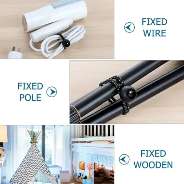 15 cm 50 stycken vita presenningsbollssnören, kraftiga markissnören för camping, skydd, last, UV-resistenta