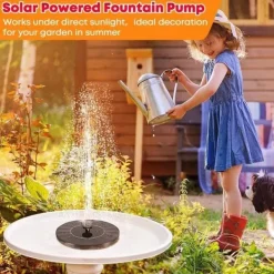 13 cm diameter, flytande solfontänsats, dekorativ trädgårdsfontänpump, terrass fontän