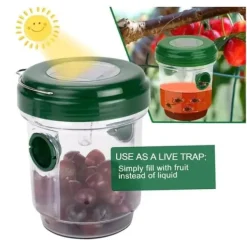 New 2 delar sol getingfälla med LED-ljus, insektsfällor, anti-insektsfångare honungsfälla för bin, bålgetingar, myggor Skadedjursfällor