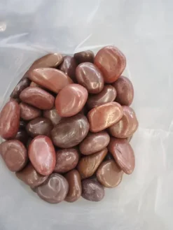 120 kg Polerade småsten Flodsten Pebbles Trädgårdsgrus Prydnadsgrus Röd