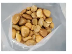 100 kg Polerade småsten Flodsten Pebbles Trädgårdsgrus Prydnadsgrus Gul Trädgårdsstenar & Klivstenar