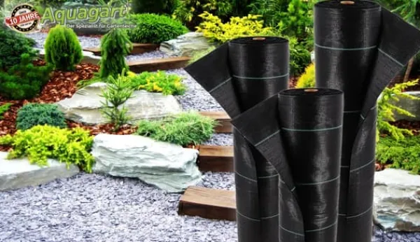 136 m² Ogräsbekämpningsmembran Ogräsfoder Mulchliner 100 g 2 m bred