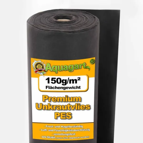 70 m² Ogräsbekämpningstyg Trädgårdsfleece Mulchtyg Ogräsbekämpningsmembran 150 g 1 m bred PES