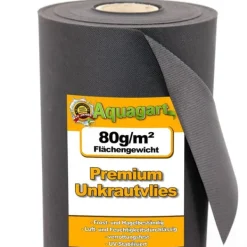 126 m² Trädgårdsfleece Ogräsbekämpningstyg Mulchtyg 80 g 1,4 m w.