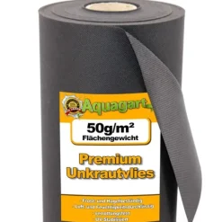 48 m² Trädgårdsfleece Ogräsbekämpningstyg Mulchtyg Fleece 50 g 1,6 m bred