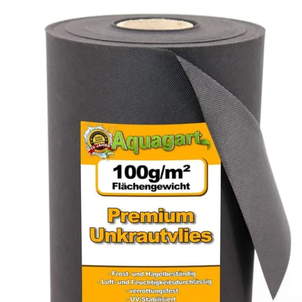10 m² Trädgårdsfleece Ogräsbekämpningstyg Mulchtyg 100 g 1,6 m w.