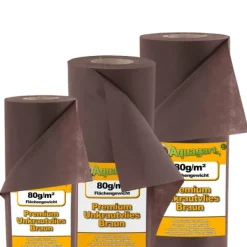 Outlet 208 m² Trädgårdsfleece Ogräsbekämpningstyg Mulchtyg 80 g 1,6 m bred brun Markduk & Fiberduk
