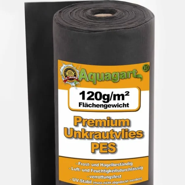 Outlet 100 m² Trädgårdsfleece Ogräsbekämpningstyg Mulchtyg Ogräsbekämpningsmembran Geotexilmembran 120 g 1 m w. Markduk & Fiberduk