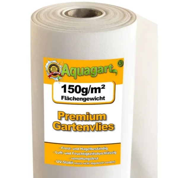 Online 100 m² Trädgårdsfleece Ogräsbekämpningstyg Ogräsfoder Mulchtyg 150 g/m² vit 2 m bred Markduk & Fiberduk