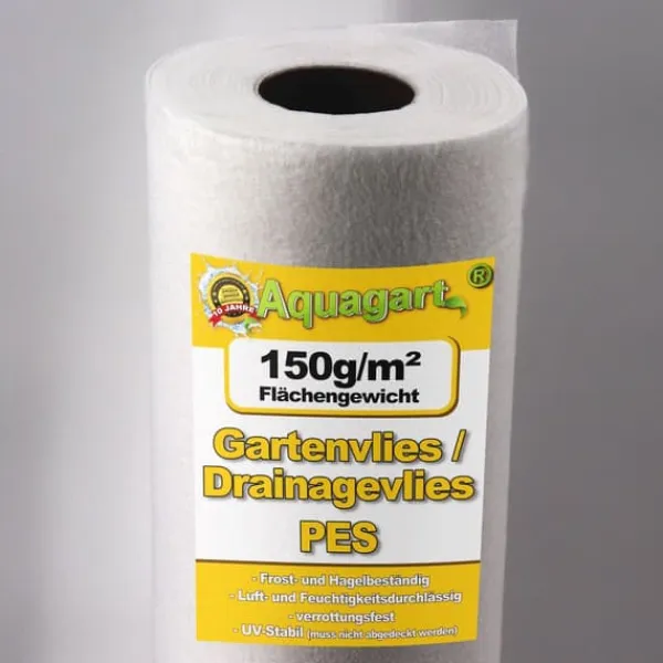 450 m² Trädgårdsfleece Ogräsbekämpningstyg Dräneringsfleece 150 g 2 m bred