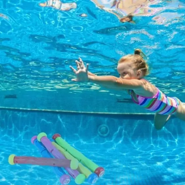 New 5 st Båtar för dykning Multicolor Poolleksaker Underwater Träningsspel Vattenleksaker Strand Sommar Simleksaker Pool- & Spatillbehör