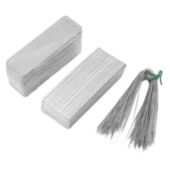 Clearance 100 st. dubbelsidiga skrivbara metalletiketter för utomhusträdgårdsskötsel Hög hållbarhet i aluminium Växtetiketter Trädidentifieringsetiketter Trädgårdsverktyg