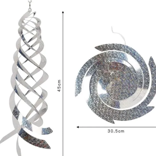 New 6 st fågelavvisande spiralreflektorer fågelavskräckande reflekterande vindspiral för trädgårdsstaket För Fåglar & Småvilt