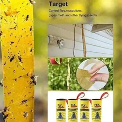 4 ST FlugfångareFly Killer, Sticky flugfångare pappersrullar Giftfri flugfälla för flygande insekter I[340]