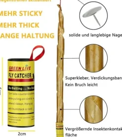 Hot 48 st flugpapper inuti, flugfångare rullar flugdödarpapper[J206] Flugsmällor