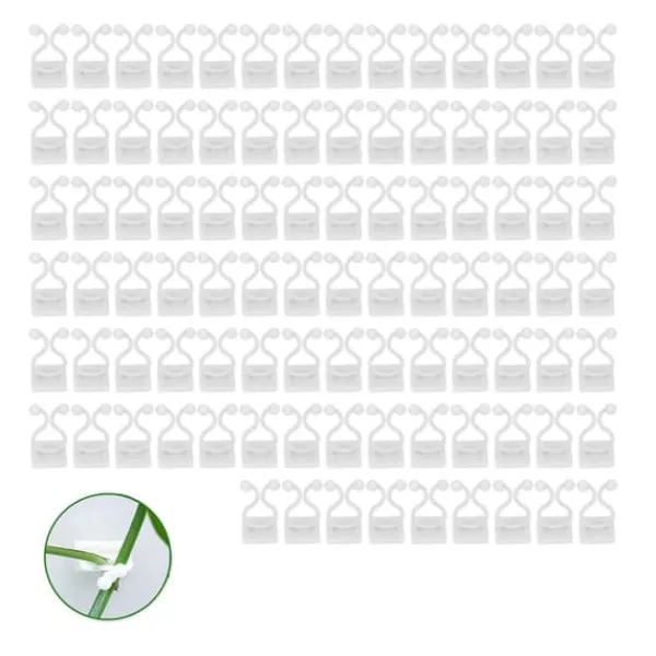 New 100 st klättervägg för växter, väggklimmer, självhäftande grenfixtur, säkringsklämma, vit Krukor & Växtbehållare