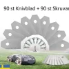 Outlet 90 st Knivblad Knivar till Husqvarna Automower Gardena Silver Trädgårdsmaskiner