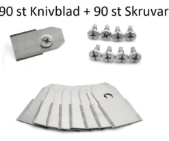Outlet 90 st Knivblad Knivar till Husqvarna Automower Gardena Silver Trädgårdsmaskiner