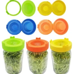 Online 4 st. lättsköljda och dränerade plastlock för grodlock med bred öppning Kit För Växt- & Örtplantering