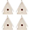 Clearance 4 st mini hängande trä fågelholk bon bur prydnad hantverk för trädgård innergård dekor För Fåglar & Småvilt