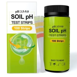 Best 100 st. pH-testremsa för jord 3,5 till 9 intervall med hög noggrannhet pH-testpapper för trädgårdsgräs Jord & Sand