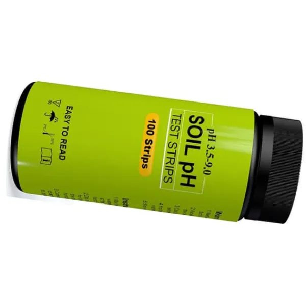Best 100 st. pH-testremsa för jord 3,5 till 9 intervall med hög noggrannhet pH-testpapper för trädgårdsgräs Jord & Sand