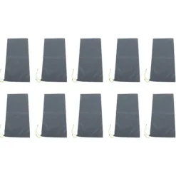 10 st sandfria sandsäckar med dragsnöre, översvämningsskydd i polyester, 23 x 49 cm, dammsäck för källargarage, översvämningsskydd, grå