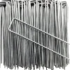 Discount 100 st U-formade förankringspinnar för trädgård - Silver 150mm Markduk & Fiberduk