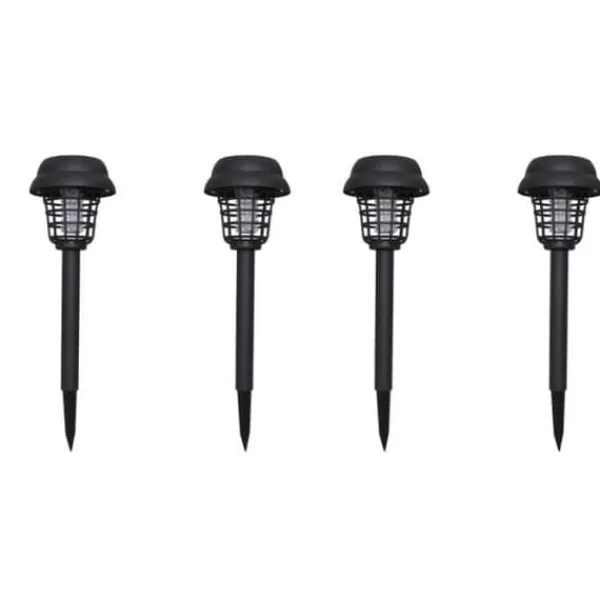 Clearance 4 st Utomhus solar myggdödare ljus Hushåll utomhus vattentät trädgård Yard Yard Myggdödare ljus (svart) Insektsmedel & Djuravvisande Medel