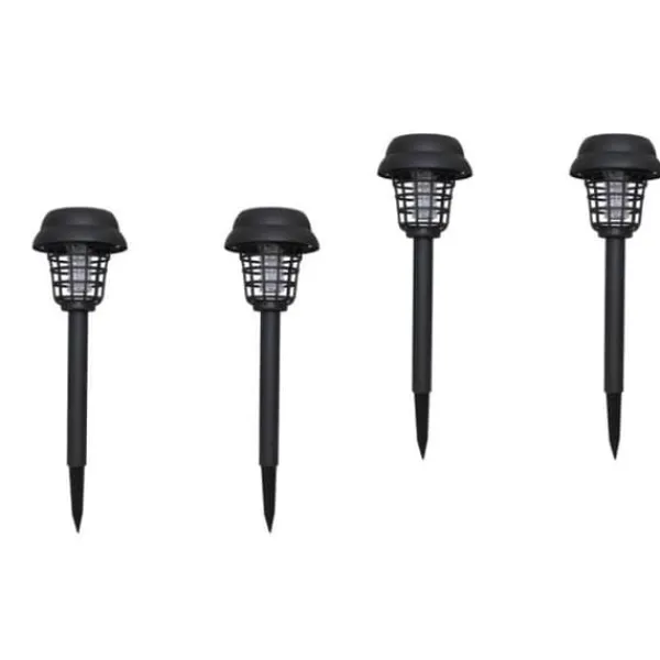 Clearance 4 st Utomhus solar myggdödare ljus Hushåll utomhus vattentät trädgård Yard Yard Myggdödare ljus (svart) Insektsmedel & Djuravvisande Medel