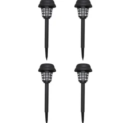 Clearance 4 st Utomhus solar myggdödare ljus Hushåll utomhus vattentät trädgård Yard Yard Myggdödare ljus (svart) Insektsmedel & Djuravvisande Medel