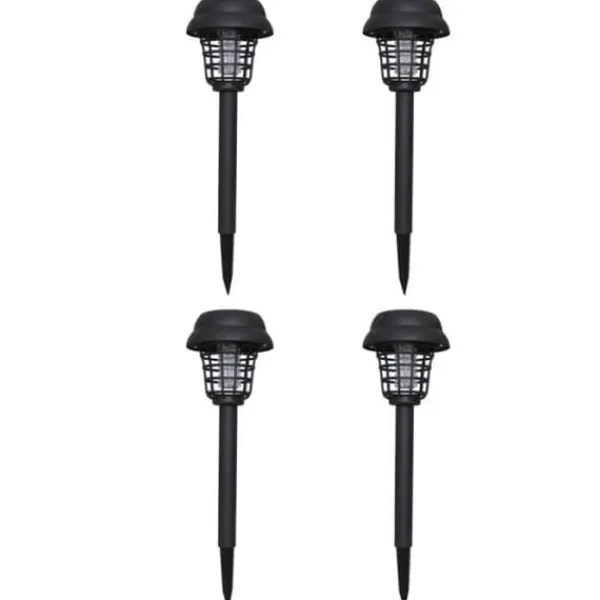 Clearance 4 st Utomhus solar myggdödare ljus Hushåll utomhus vattentät trädgård Yard Yard Myggdödare ljus (svart) Insektsmedel & Djuravvisande Medel