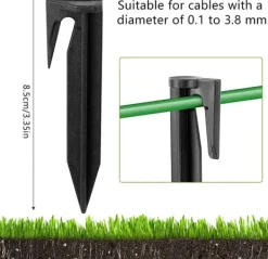Discount 100 st yttre kabelfästspikar, kompatibla med robotgräsklippare från Gardena, Husqvarna, Worx, Bosch Trädgårdsmaskiner