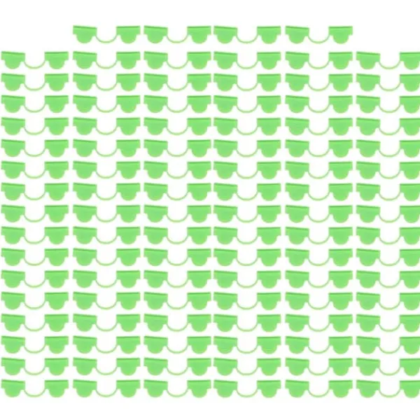 Best 100 STK Växthusklämma Plast Dubbelhuvud Skuggning Trädgårdsbåge Växthusklämma Glasfiber Trädgårdstillbehör 6 mm Ljusgrön Växthus