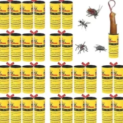 Sale 32 stycken flugfångarpapper, flugpappersrullar, klibbigt flugpapper, flugpappersremsor, myggfångare241 Flugsmällor