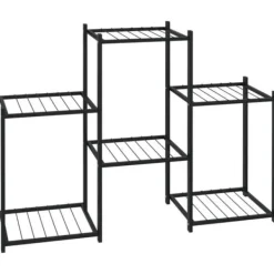 Online 343125 Planteringskärl 83x25x60 cm Svart Järn Växtställ