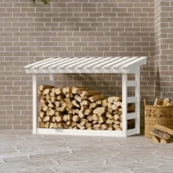 vidaXL 822443 Vedhållare Vit 108x64,5x78 cm Furu