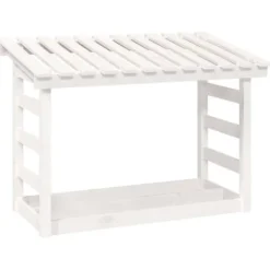 vidaXL 822443 Vedhållare Vit 108x64,5x78 cm Furu