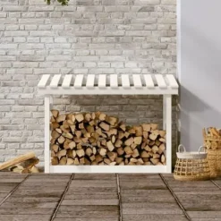 vidaXL 822443 Vedhållare Vit 108x64,5x78 cm Furu