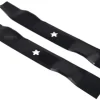 Hot 2 X 49 CM gräsklippare kniv för Partner P1196 Poulan Rally 5321278-42 / 5321384-97 / 5321939-57 Trädgårdsmaskiner