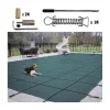 Sale 18 x 38 fot poolskydd med kompletta tillbehör för 16 x 36 fot pool, höghållfast PP-material, utmärkt permeabilitet, lätt att montera Pool- & Spatillbehör