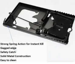 4 x METAL RAT TRAP PEST CONTROL RODENT INDOOR OUTDOOR CATCHER MOUSE LARGE
