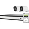 Discount ABUS ABUS Komplett set med 2 PoE minirörskameror + inspelare TVVR36423T IP-övervakningskameraset LAN 1920 x 1080 pixlar Säkerhetsmonitorer & Videokameror