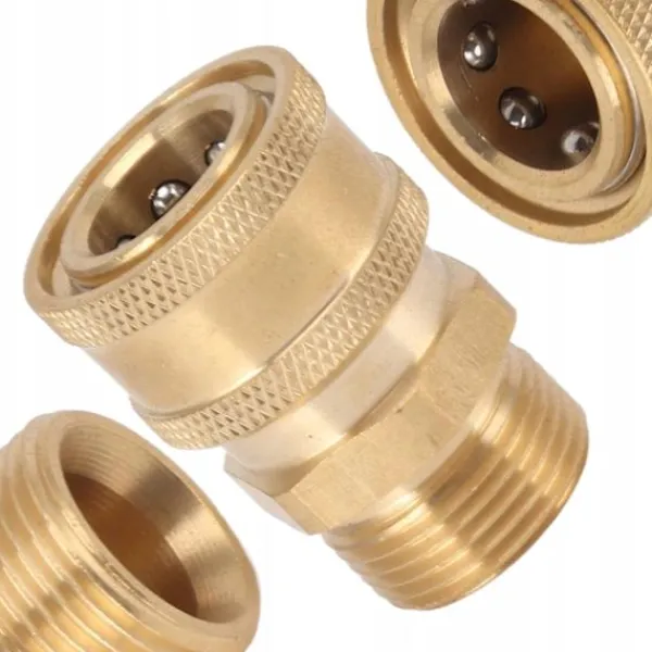 Online Adapter m22x1,5mm till snabbkoppling 1/4 tum – Mässing | För högtryckstvätt | Kompatibel med Macallister, DeWalt, Lavor Trädgårdsmaskiner
