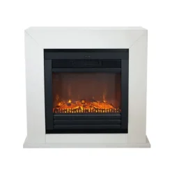 New Adra ELU-MDW elektrisk spis - Vit MDF öppen spisram - 1400 Watt värme - fjärrkontroll Öppna Spisar