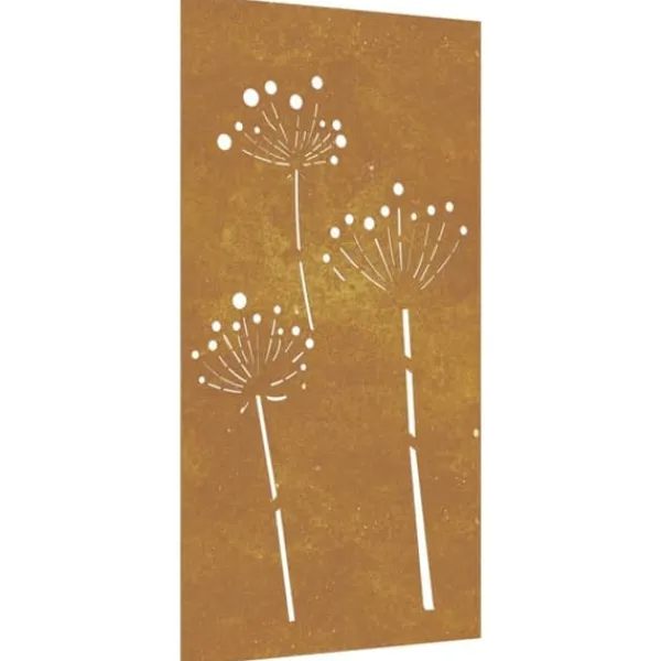 New Affischer, tryck & konstverk - Living Väggdekoration 105x55 cm rosttrögt stål blomdesign Trädgårdsprydnader